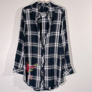 Chadwicks‎ Plaid & Rose Tunic NWT